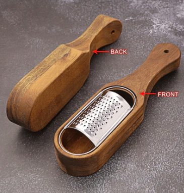 Grater with Removable Acacia Wood Collector - Image 4