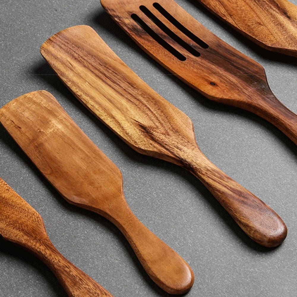 Teak Spurtle Spatula Set - The Perfect Partner for Cast Iron Cookware - Image 9
