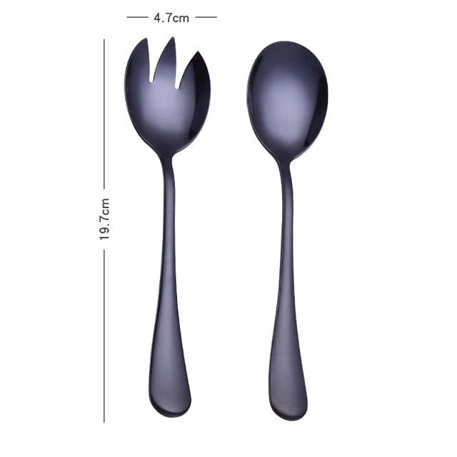 Stainless Steel Salad Serving Set - Image 7