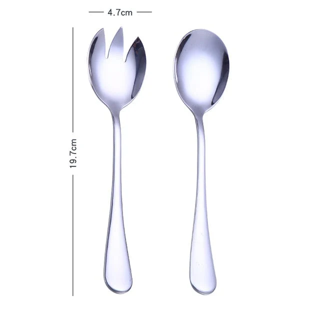 Stainless Steel Salad Serving Set - Image 8