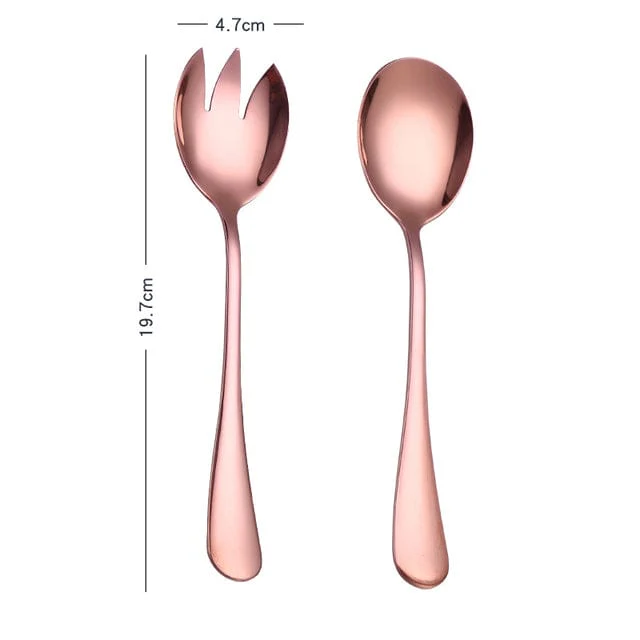 Stainless Steel Salad Serving Set - Image 9