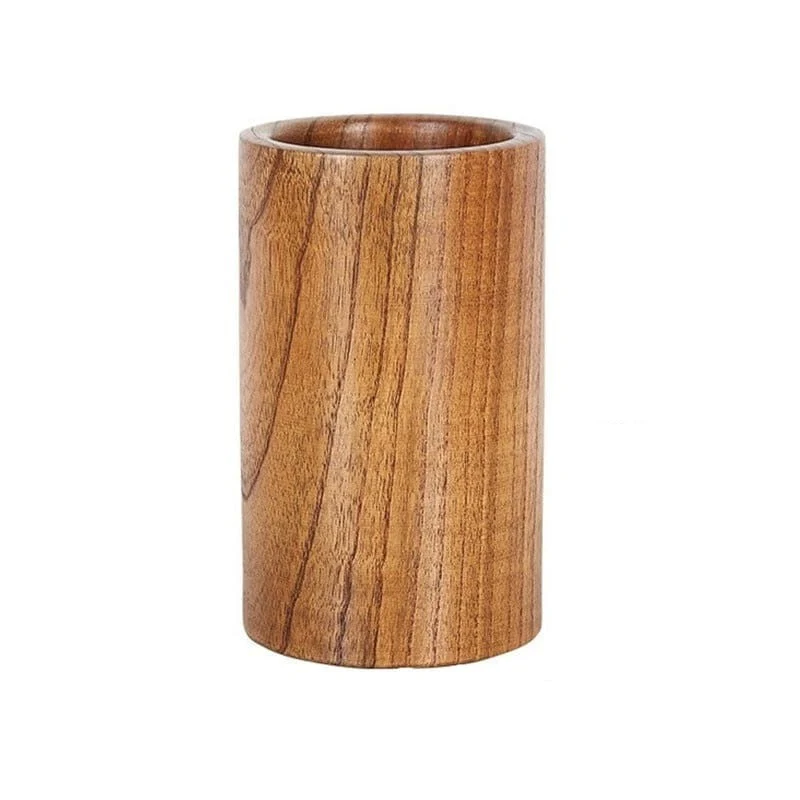 Teak Wood Utensil Holder - Image 2