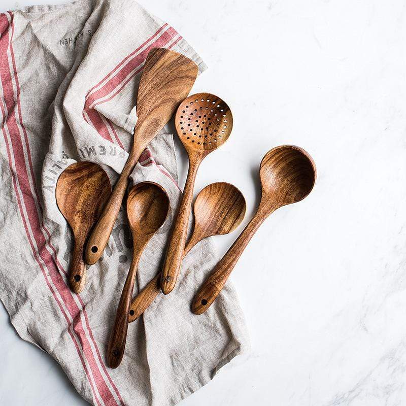 Teak Wooden Utensil Set - Image 5