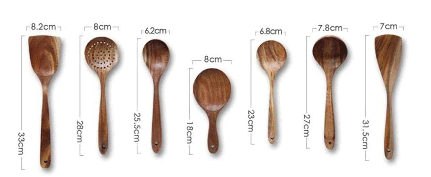 Teak Wooden Utensil Set - Image 14